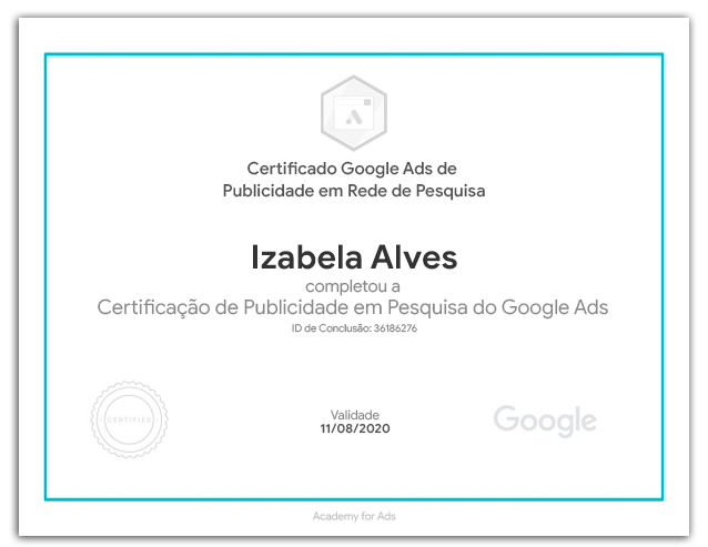 profissional certificado google
